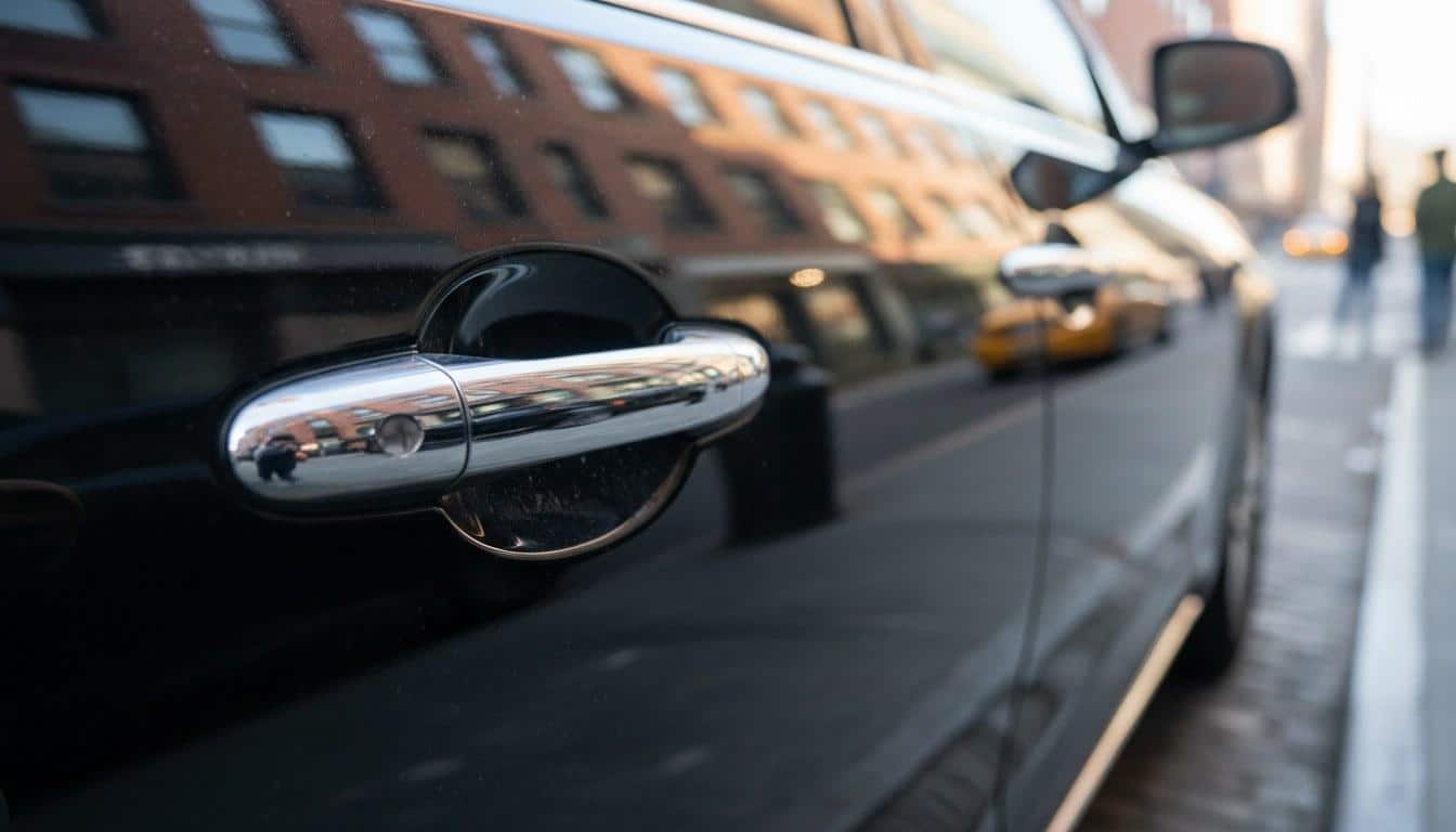 Empty luxury sedan interior ready for a professional Cape Cod airport transfer