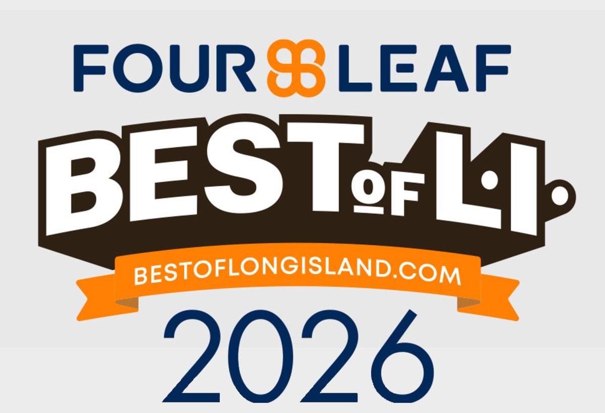FourLeaf Best of Long Island 2026 winner badge — M&V Limousines, Best Wedding Transportation